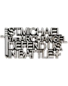 St. Michael Lapel Pin Sterling Silver  12.50X27.00 Mm St. Michael Lapel Pin