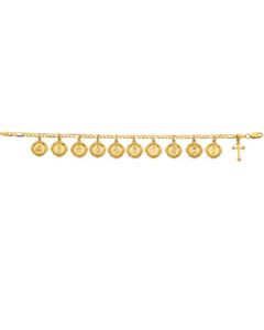 Heavenly Friends Bracelet 14K Yellow Gold 71/2 Inch