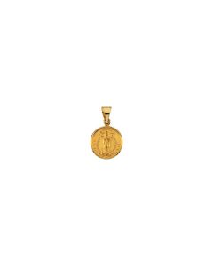 18kt Yellow 13mm Guadalupe Medal