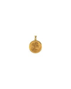 18kt Yellow 24.5mm St. Michael Medal