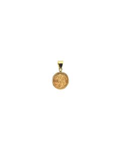 18kt Yellow 13mm St. Michael Medal