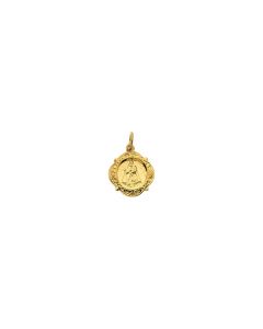 14kt Yellow 12.14x12.09mm Caridad del Cobre Medal