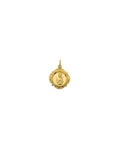 14kt Yellow 12.14x12.09mm Our Lady of Perpetual Help Medal