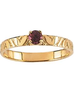 Youth Genuine Birthstone Ring 14K Yellow Gold June Childrens Genuine Birthstone Ring