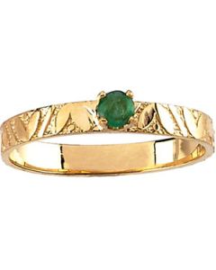 Youth Genuine Birthstone Ring 14K Yellow Gold May Childrens Genuine Birthstone Ring