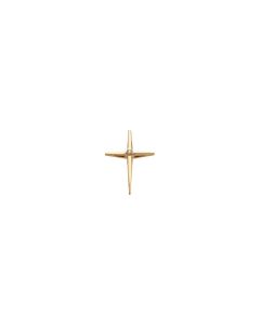 14kt Yellow .02 CTW Diamond Cross Pendant