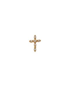 14kt Yellow 1/5 CTW Diamond Cross Pendant