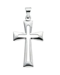 Cross Pendant Platinum  27.50X18.00 Mm