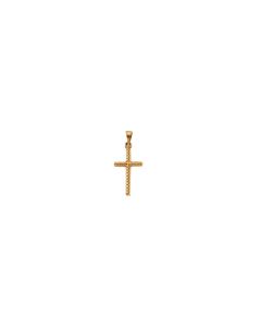 14kt Yellow 17.5x11mm Cross Pendant