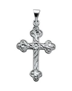 Cross Pendant Platinum  23.50X17.00 Mm