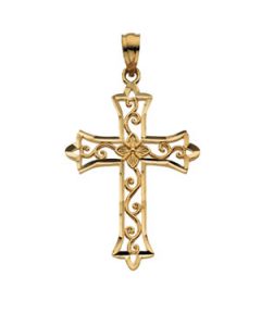 Cross Pendant 14K Yellow Gold 30.00 X 20.00 Mm