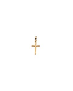 14kt Yellow 17.5x12 Cross Pendant