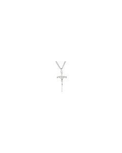 Sterling Silver 38x18mm Crucifix 24