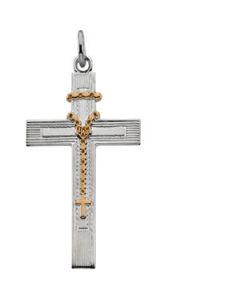 Cross Pendant Sterling Silver  29.25 X 15.75 Mm