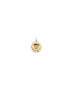 14kt Yellow 18.5mm Round St. Michael Medal