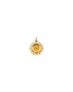 14kt Yellow 18.5mm Round Confirmation Pendant Medal