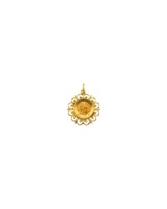 14kt Yellow 18.5mm Round St. George Medal