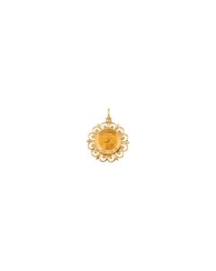 14kt Yellow 18.5mm Round St. Gerard Medal