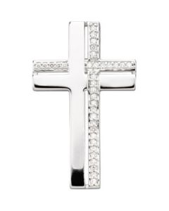 Diamond Cross Pendant 14K Yellow Gold 