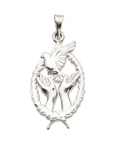 Wings Of Remembrance Pendant Sterling Silver  Lg;P;Rememberance Pendant