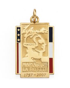 Marquise De Lafayette Pendant Yellow Plated Gold 25.00 X 17.00;Pendant;P;Marquise De Lafayette Pendant