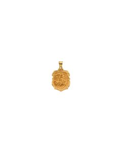 14kt Yellow 25x21.5mm Hollow St. Michael Medal