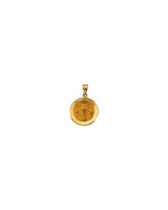 14kt Yellow 18.5mm Hollow Holy Communion Medal