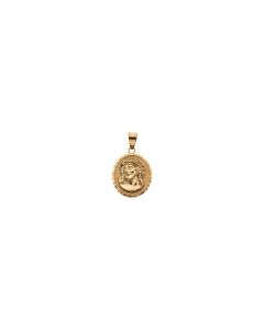 14kt Yellow 25x23mm Face of Jesus (ECCE HOMO) Pendant