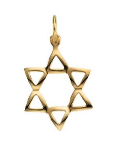 Star Of David 14K Yellow Gold 16.25X14.50 Mm;P;Star Of David