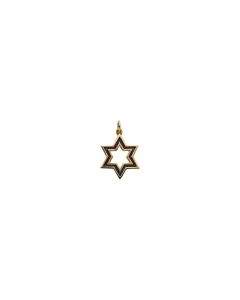 Star of David Pendant with Blue Enamel
