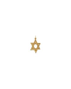 14kt Yellow Star of David Pendant