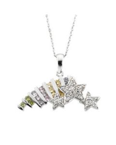 Dare To Dream Pendant With Stones And Ster Chain Sterling Silver  Pendant Dare To Dream Pendant With Stones And Ster Chain