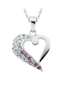 Because Pendant With Stones And Ster Chain Sterling Silver  Because Pendant With Stones And Ss Chain