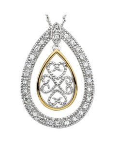 Tears Of Joy Pendant With Cubic Zirconia And Ster Chain Sterling Silver  Tears Of Joy Pendant With Cubic Zirconia And Ss Chain