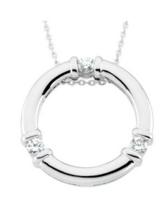 The Path Of Life Pendant With Cubic Zirconia And Ster Chain Sterling Silver  Ster;Pendant The Path Of Life Pendant With Cubic Zirconia And Ster Chain