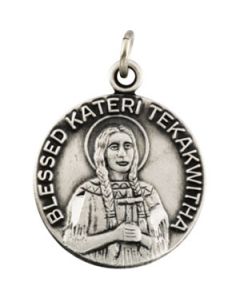 Blessed Kateri Tekakwitha Medal With 18.00 Inch Chain Sterling Silver  Kateri Tekawitha Medal With 18.00 Inch Chain