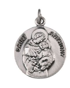 St. Anthony Medal With 18.00 Inch Chain Sterling Silver  