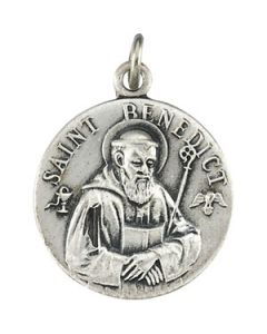 St. Benedict Medal With 18.00 Inch Chain Sterling Silver  18.00 Mm St. Benedict Medal With 18.00 Inch Chain