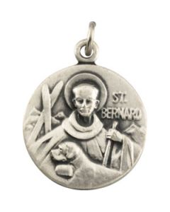 St. Bernard Medal With 18.00 Inch Chain Sterling Silver  18.00 Mm;P;St. Bernard Medal With 18.00 Inch Chain