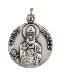 St. Blaise Medal With 18.00 Inch Medal Sterling Silver  18.00 Mm;P;St. Blaise Medal With 18.00 Inch Medal