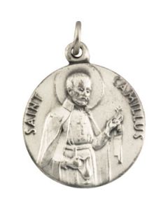 St. Camillus Medal With 18.00 Inch Chain Sterling Silver  18.00 Mm;P;St. Camillus Medal With 18.00 Inch Chain