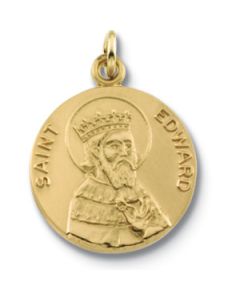 St. Edward Medal With 18.00 Inch Chain Sterling Silver  18.00 Mm;P;St. Edward Medal With 18.00 Inch Chain