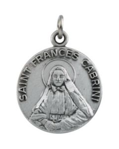 St. Francis Cabrini Medal With 18.00 Inch Chain Sterling Silver  18.00 Mm;P;St. Francis Cabrini Medal With 18.00 Inch Chain