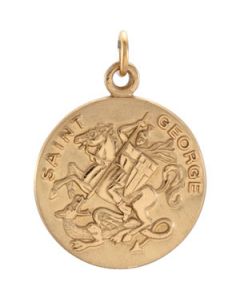 St. George Medal 14K Yellow Gold 18.00 Mm;P;St. George Medal