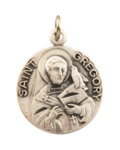 St. Gregory Medal With 18.00 Inch Chain Sterling Silver  18.00 Mm;P;St. Gregory Medal With 18.00 Inch Chain