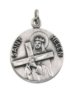 St. Helen Medal With 18.00 Inch Chain Sterling Silver  18.00 Mm St. Helen Medal With 18.00 Inch Chain
