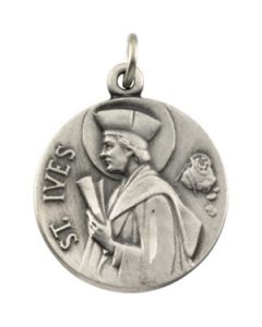 St. Ives Medal W/ 18 Inch Chain Sterling Silver  