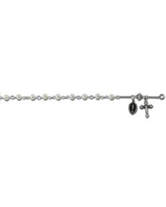 Freshwater Pearl Rosary Bracelet Sterling Silver  71/2 Inch
