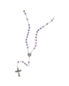 Lavender Jade Rosary Sterling Silver  Rosary