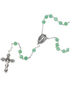 Green Jade Rosary Sterling Silver  Rosary